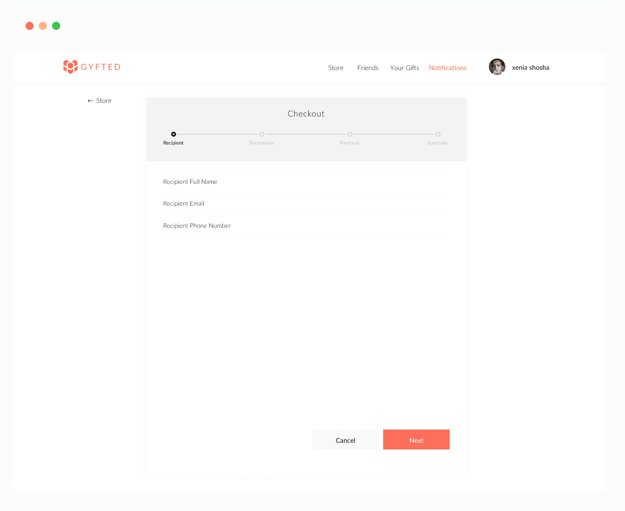 Checkout web
